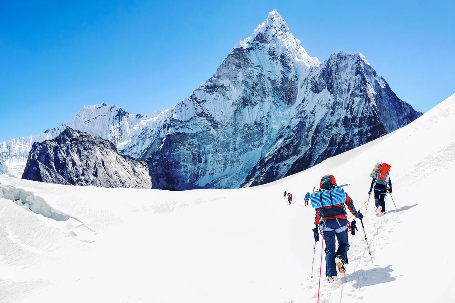 Winter mountain walking and snowshoeing